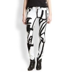 rag & bone Black and White Skinny Jeans